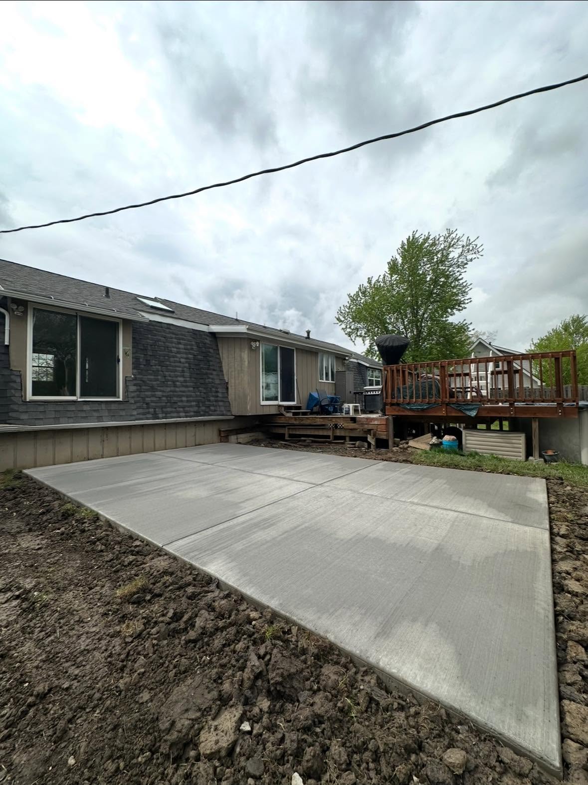 Concrete flatwork patio slab NWI contractor